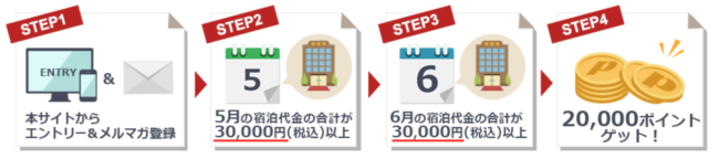 キャンペーンの流れ/dトラベルより