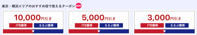 東京横浜ふっこう割クーポン