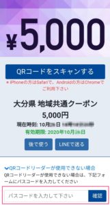 電子クーポンパスコード