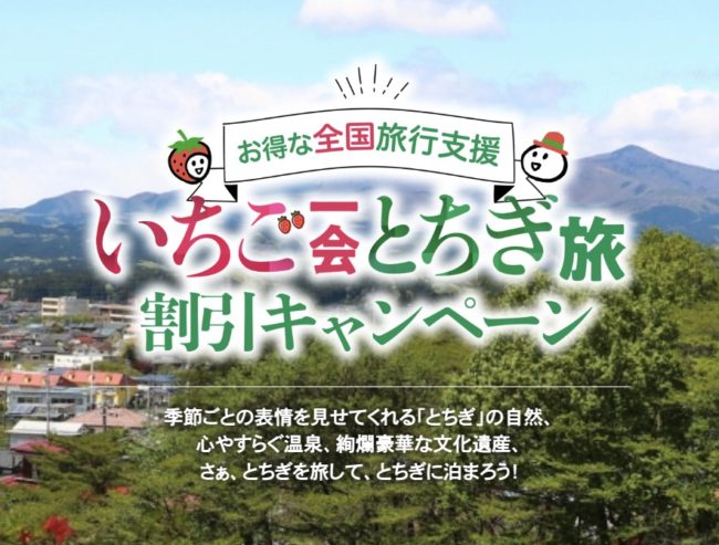 栃木県の全国旅行支援「いちご一会とちぎ旅」