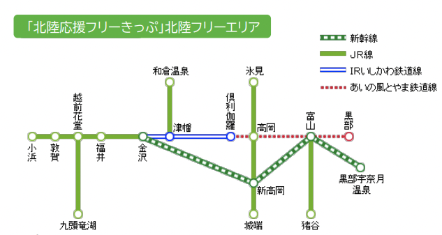 JR東日本「北陸応援フリーきっぷ」2月15日発売、北陸地域の新幹線や特急含む4日間乗り放題と東京から往復込で2万円