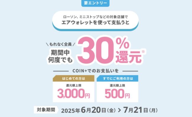 エアウォレットのキャンペーン