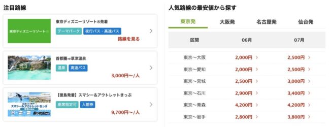 バス旅行クーポン