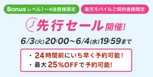 楽天トラベル先行セール